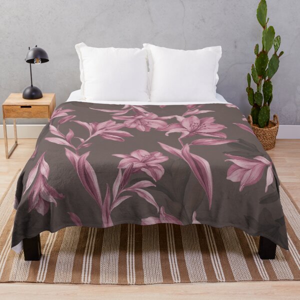 Item preview, Dusty Mauve Lily Pattern designed and sold by imaniko.
