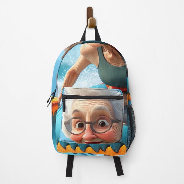 Item preview, Old woman riding a tube surfing designed and sold by Colin Bentham.