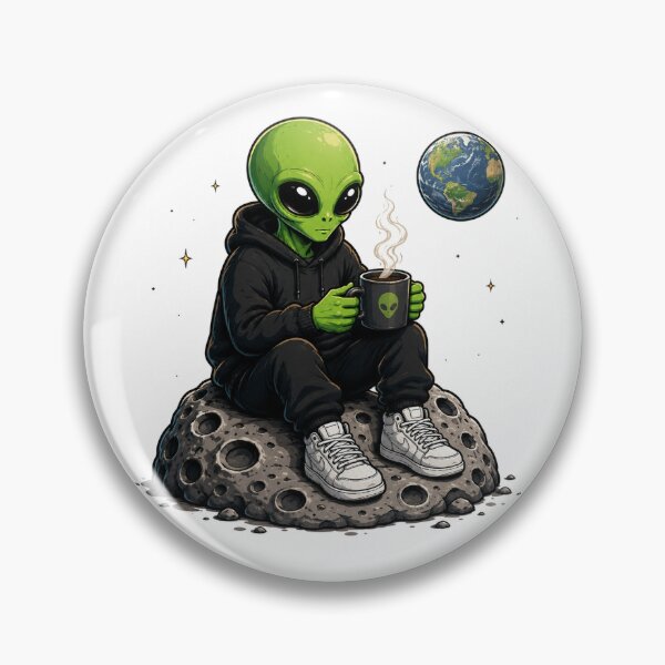 Item preview, Alien Coffee Break on the Moon designed and sold by SmokingAlien.