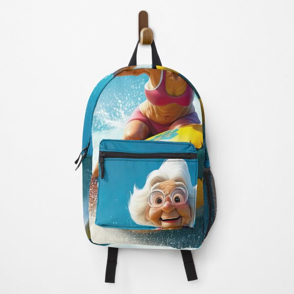 Item preview, Old woman riding a tube surfing designed and sold by Colin Bentham.