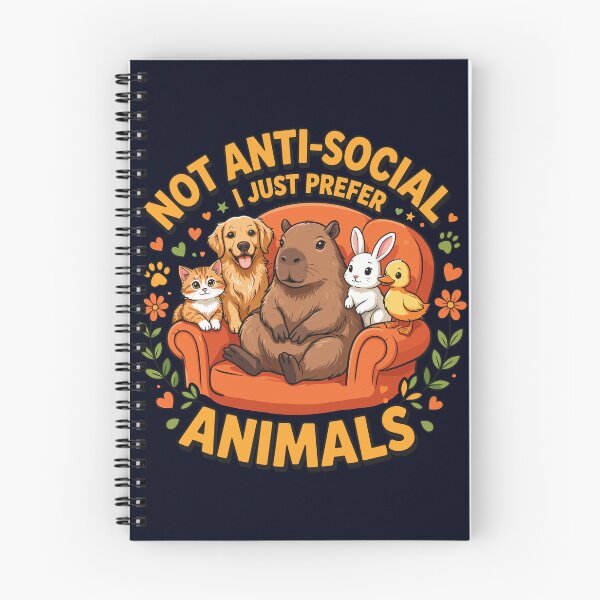 Item preview, Not Anti Social, I Just Prefer Animals Funny Animal Lover designed and sold by GreenSlate.