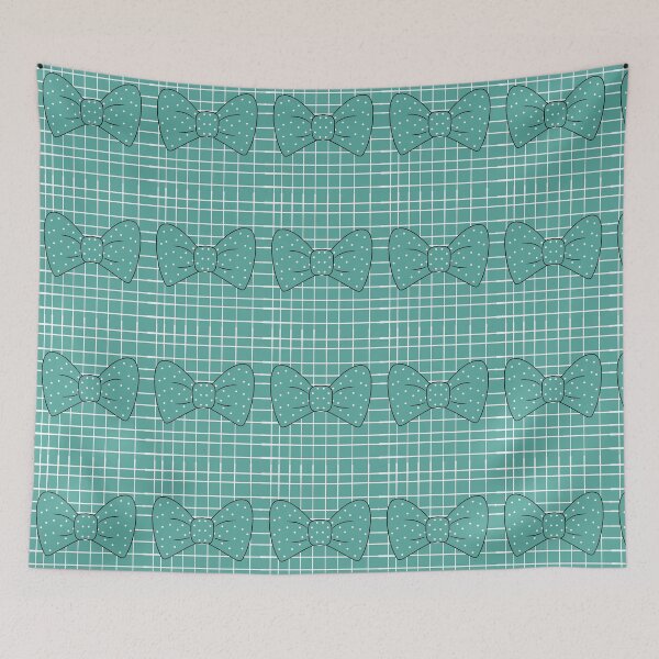 Item preview,  Cute Turquoise Bow Checkered designed and sold by HugSomeNettles.