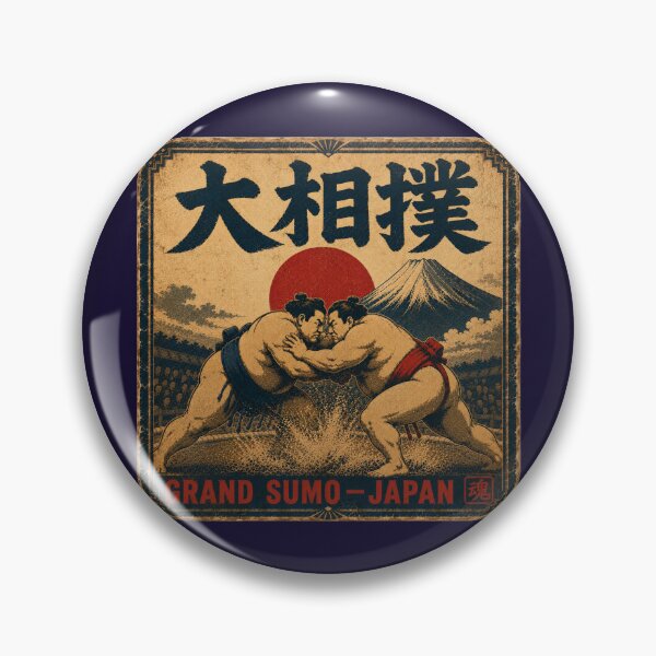 Item preview, Grand Sumo Japan Vintage Japanese Wrestling Poster Sticker T-Shirt Art designed and sold by Locker39.