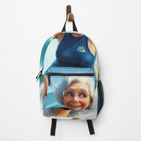 Item preview, Old woman riding a tube surfing designed and sold by Colin Bentham.