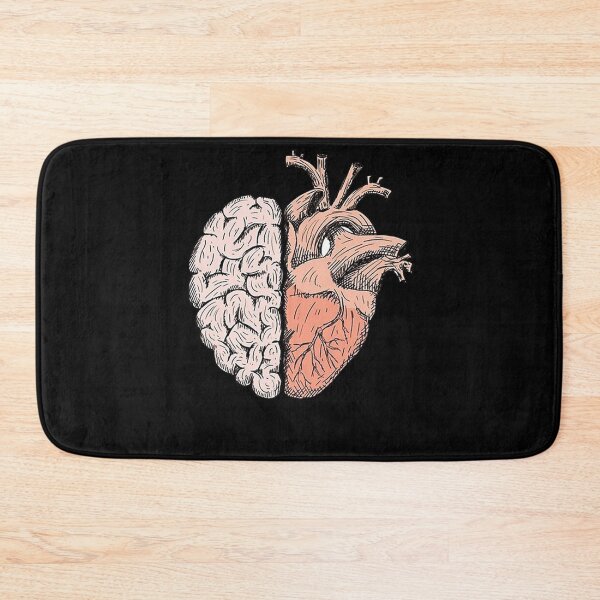 Item preview, Heart And Brain Balance Vintage Illustration Logic vs Emotion Art designed and sold by Jo Graphics.