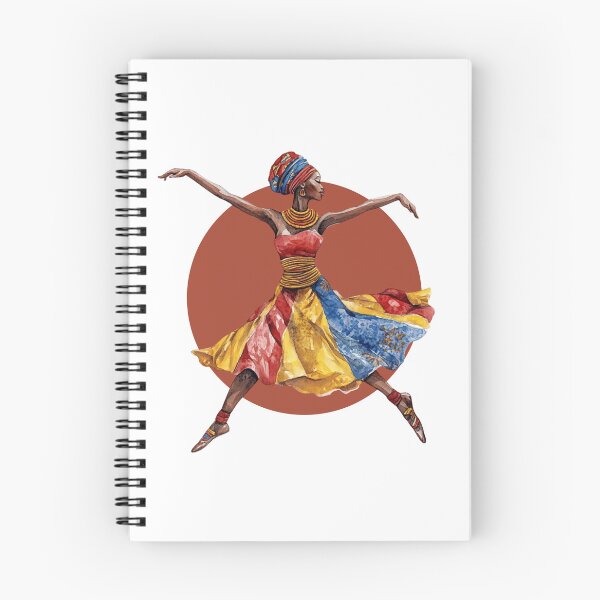 Item preview, African Woman Art Print | Geometric Pattern Watercolor Illustration | Afro Pop Cultural Dance Design designed and sold by Sketchbook Studio by Aqsaa.