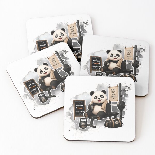 Item preview, Cute Panda Gym Motivation Design designed and sold by EnginerdStudio.
