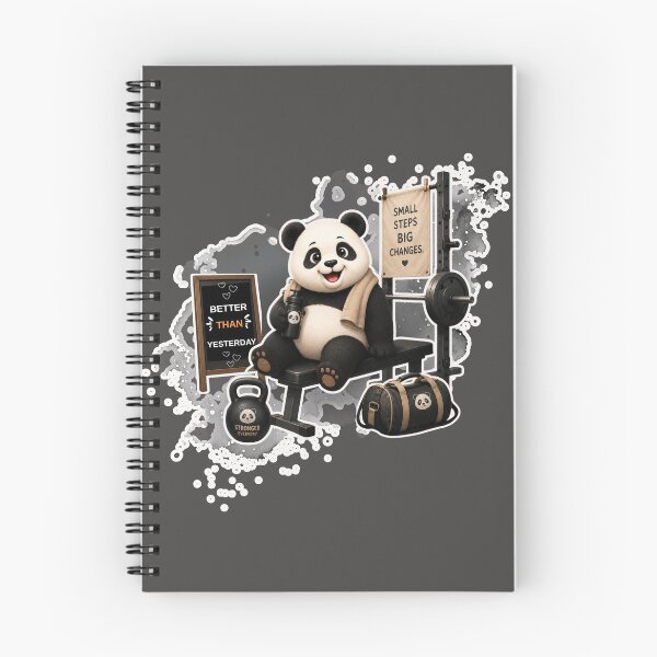 Item preview, Cute Panda Gym Motivation Design designed and sold by EnginerdStudio.