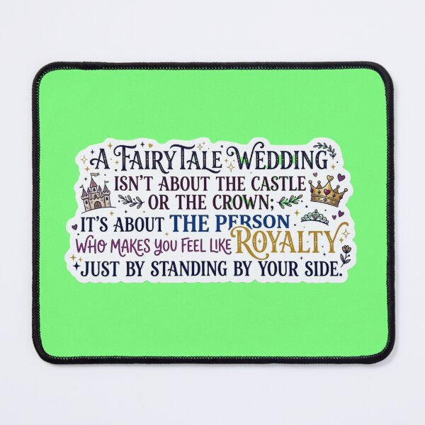 Item preview, Fairytale Wedding Royalty Quote - Whimsical Romantic Sticker designed and sold by Scro-Ciob-Shop.