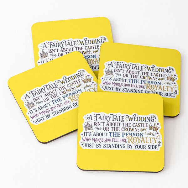 Item preview, Fairytale Wedding Royalty Quote - Whimsical Romantic Sticker designed and sold by Scro-Ciob-Shop.