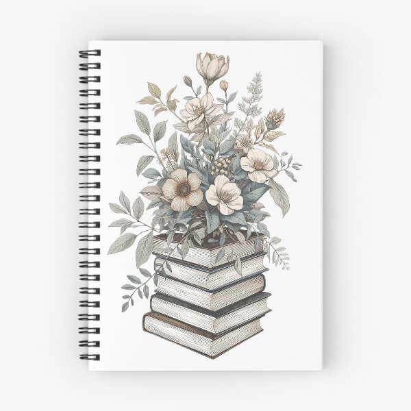 Item preview, Vintage Floral Book Stack Botanical Library Illustration designed and sold by Evergreen Horizon Works.