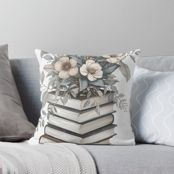 Item preview, Vintage Floral Book Stack Botanical Library Illustration designed and sold by Evergreen Horizon Works.