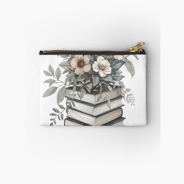 Item preview, Vintage Floral Book Stack Botanical Library Illustration designed and sold by Evergreen Horizon Works.