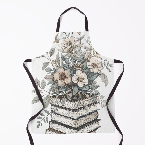 Item preview, Vintage Floral Book Stack Botanical Library Illustration designed and sold by Evergreen Horizon Works.