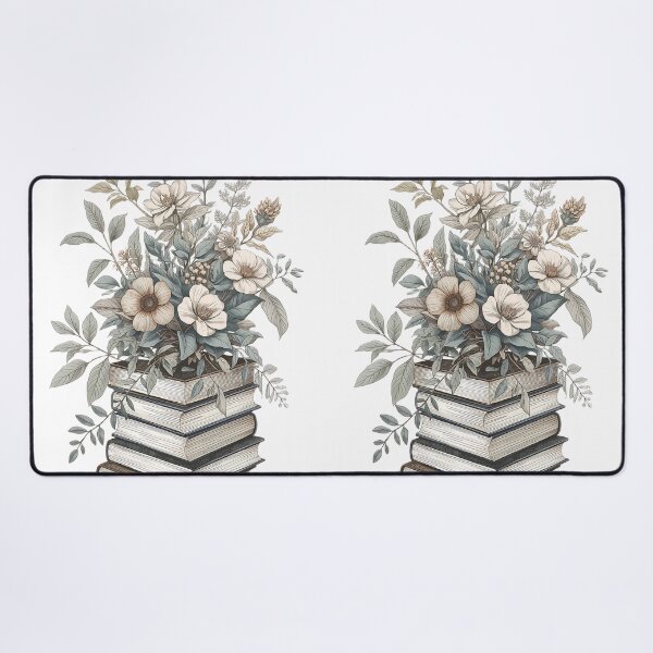 Item preview, Vintage Floral Book Stack Botanical Library Illustration designed and sold by Evergreen Horizon Works.