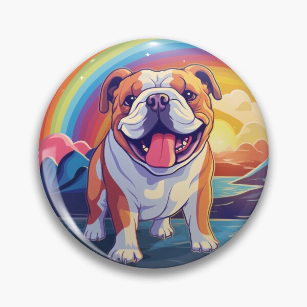 Item preview, Funny English Bulldog Colorful Rainbow Cute Mom Dad Kids designed and sold by rafaeltto.