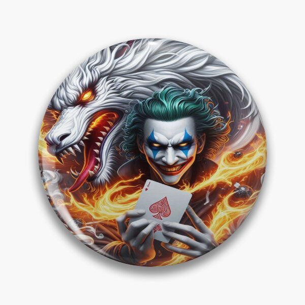 Item preview, Chaos Joker & Spirit Wolf – Dark Fantasy Card Master Art designed and sold by RAYBIL.