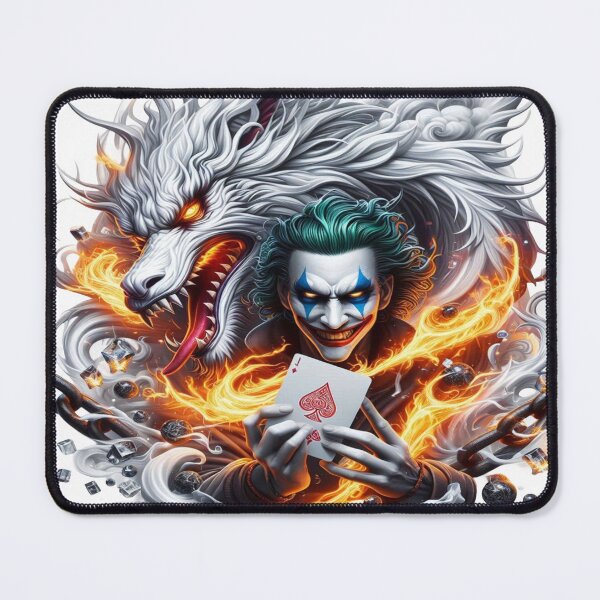 Item preview, Chaos Joker & Spirit Wolf – Dark Fantasy Card Master Art designed and sold by RAYBIL.