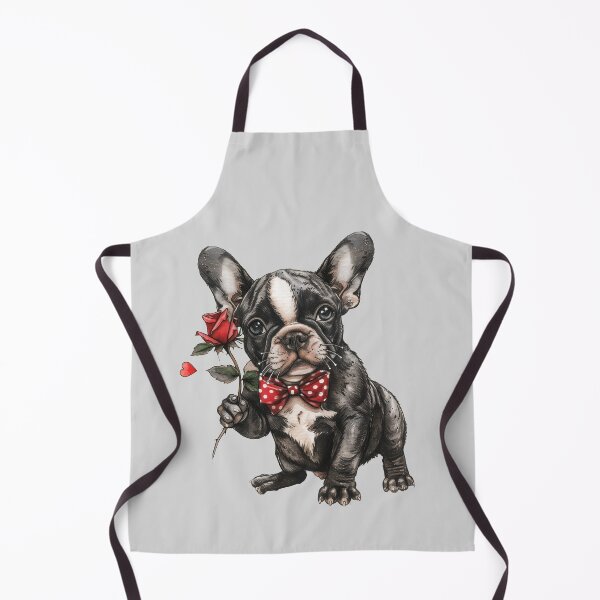 Item preview, Romantic French Bulldog with Red Rose designed and sold by Erika Kaisersot.