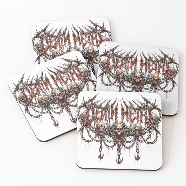 Item preview, Skulls, Chains & Chaos – Brutal Death Metal Logo Artwork designed and sold by Artisan Finds Online.