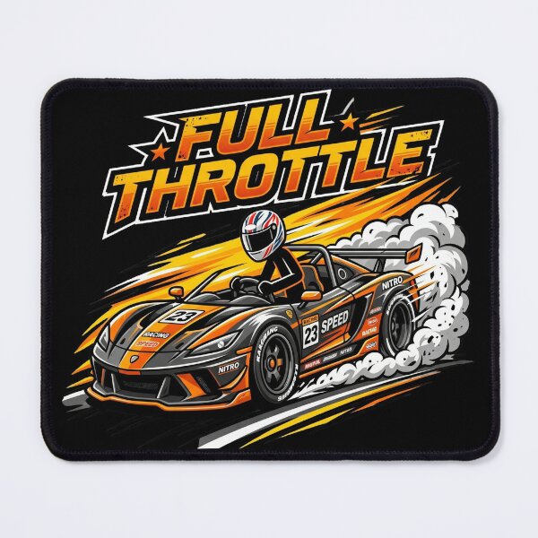 Item preview, Full Throttle Stickman Racing | Minimal Motorsport T-Shirt Design designed and sold by Chroma Dreams .