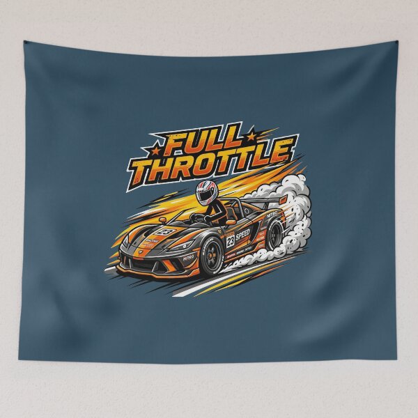 Item preview, Full Throttle Stickman Racing | Minimal Motorsport T-Shirt Design designed and sold by Chroma Dreams .