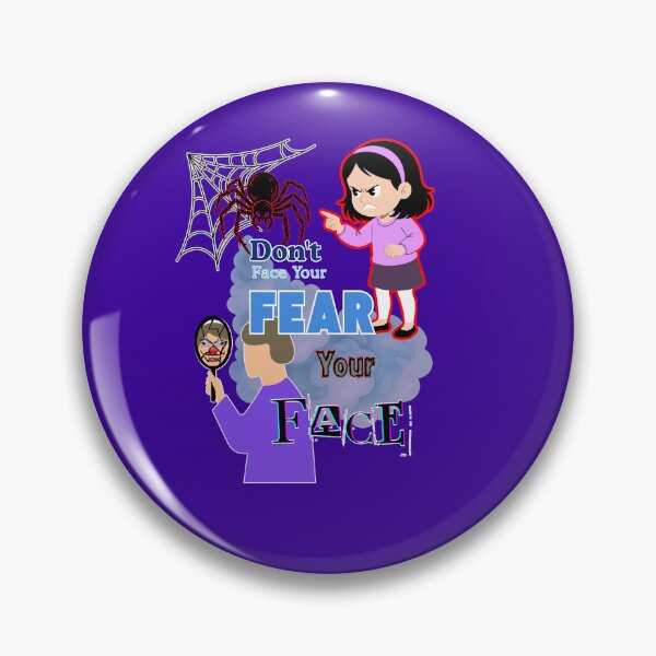 Item preview, Don't Face Your Fear Face Your Face Funny Pun Mirror Clown designed and sold by THMKagutsuchi.