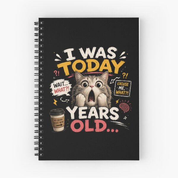 Item preview, I Was Today Years Old Funny Cat – Cute Meme Kitten Reaction Design designed and sold by Artimax-Studio.
