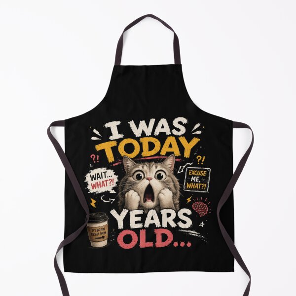 Item preview, I Was Today Years Old Funny Cat – Cute Meme Kitten Reaction Design designed and sold by Artimax-Studio.