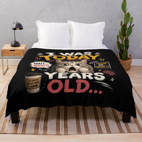 Item preview, I Was Today Years Old Funny Cat – Cute Meme Kitten Reaction Design designed and sold by Artimax-Studio.