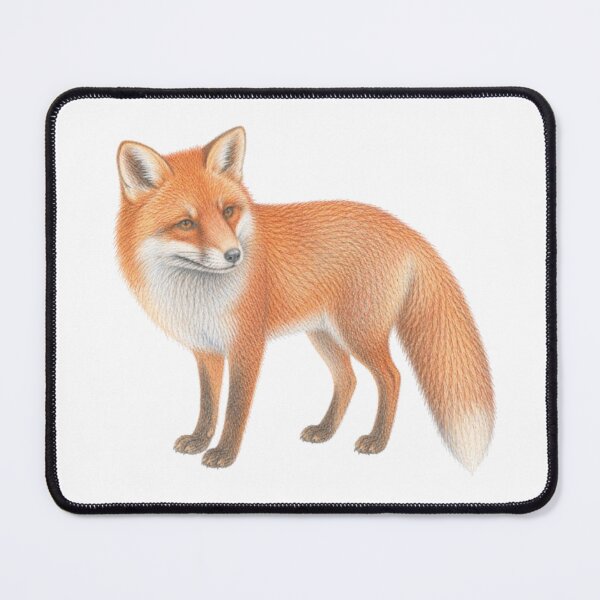 Item preview, Red fox drawing in pencil designed and sold by JOANNASKAH.