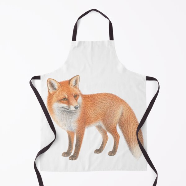 Item preview, Red fox drawing in pencil designed and sold by JOANNASKAH.