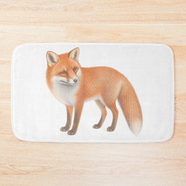 Item preview, Red fox drawing in pencil designed and sold by JOANNASKAH.