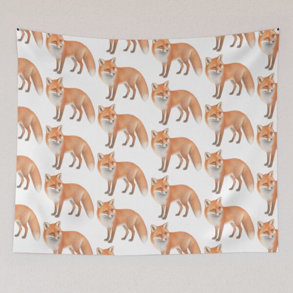 Item preview, Red fox drawing in pencil designed and sold by JOANNASKAH.
