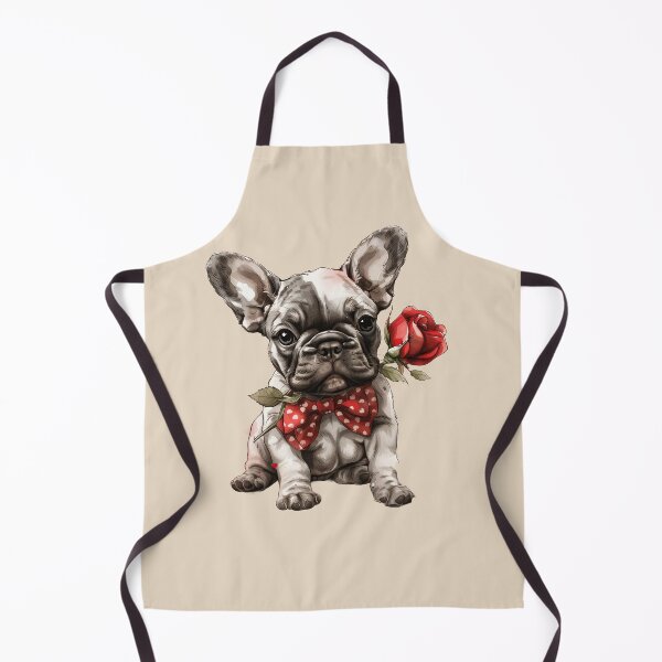 Item preview, Frenchie with Polka Dot Bow Tie and Red Rose designed and sold by Erika Kaisersot.