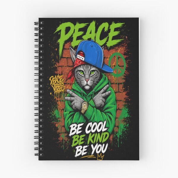 Item preview, Street Peace Cat Graffiti | Be Cool Be Kind Be You designed and sold by ArtoryNest.