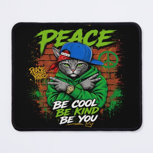 Item preview, Street Peace Cat Graffiti | Be Cool Be Kind Be You designed and sold by ArtoryNest.