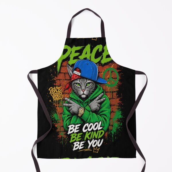 Item preview, Street Peace Cat Graffiti | Be Cool Be Kind Be You designed and sold by ArtoryNest.