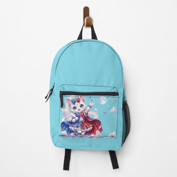Item preview, Magical Girl Cat Chibi Red Blue Celestial Anime Style designed and sold by     NovaCraft.