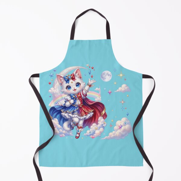 Item preview, Magical Girl Cat Chibi Red Blue Celestial Anime Style designed and sold by     NovaCraft.