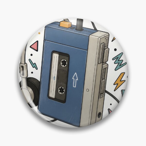 Item preview, Retro 80s Blue Cassette Player Pop Art designed and sold by Sepia soul.