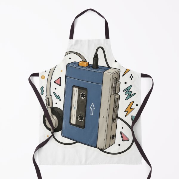 Item preview, Retro 80s Blue Cassette Player Pop Art designed and sold by Sepia soul.