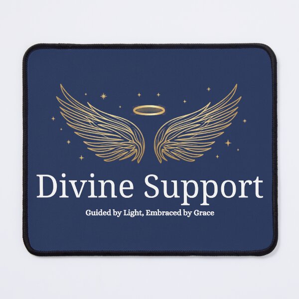Item preview, Divine Support – Guided by Light, Embraced by Grace Spiritual Typography Design designed and sold by CosmicQuietLab.