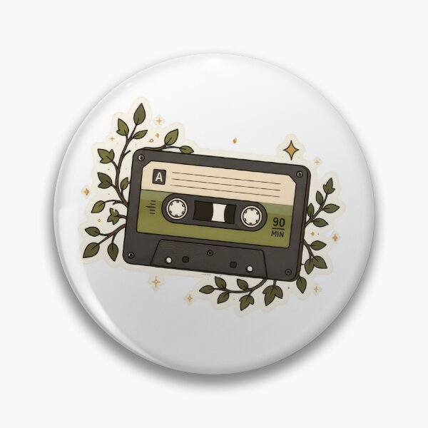 Item preview, Retro LoFi Cassette Tape Vintage Audio with Botanical Leaf Vines designed and sold by Sepia soul.