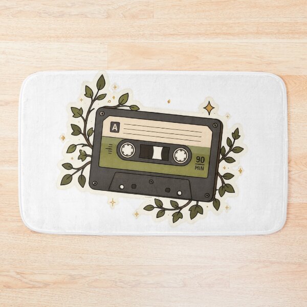 Item preview, Retro LoFi Cassette Tape Vintage Audio with Botanical Leaf Vines designed and sold by Sepia soul.