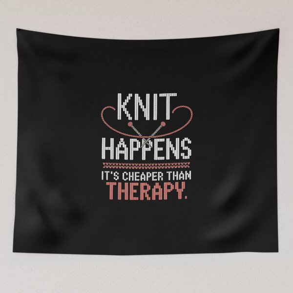 Item preview, Cute Knit Happens Cheaper Than Therapy Yarn Graphic designed and sold by Enea Kelo.