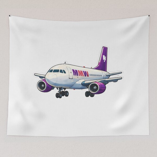 Item preview, Modern Purple Jet Airplane – Minimalist Aviation Art designed and sold by Sepia soul.