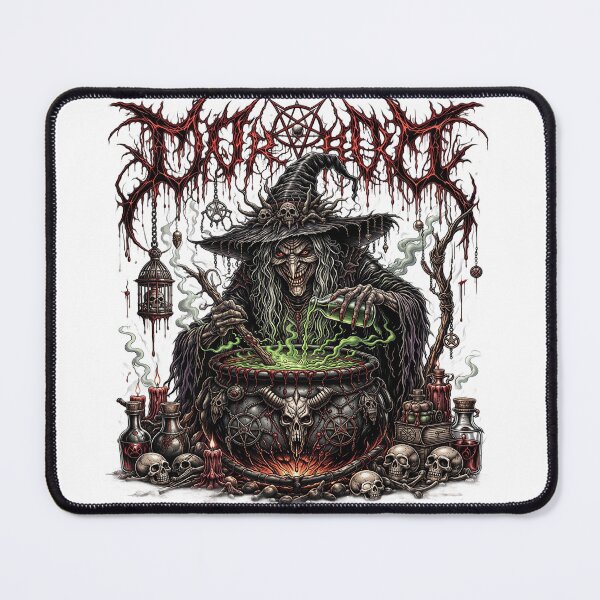 Aperçu de l'œuvre Dark Witch's Cauldron – Occult Horror Metal Artwork créée et vendue par Artisan Finds Online.
