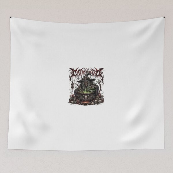 Item preview, Dark Witch's Cauldron – Occult Horror Metal Artwork designed and sold by Artisan Finds Online.