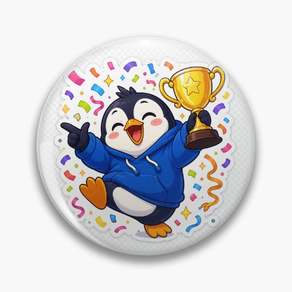Item preview, Victory Dance Penguin Sticker designed and sold by tradegooogle.